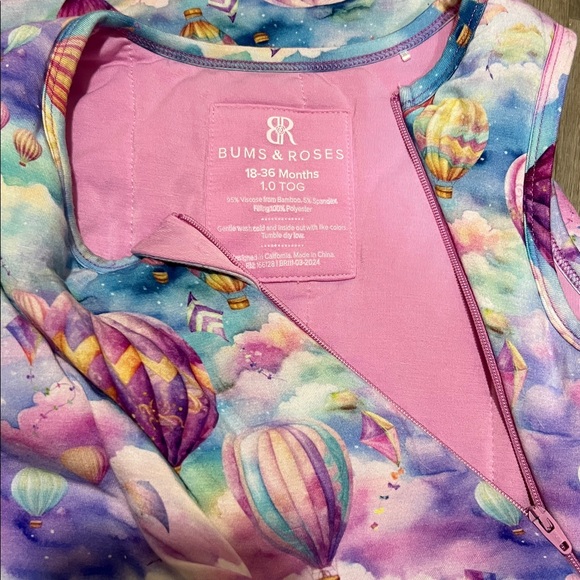 Bums & Roses Natural Bamboo Sleep Sack Reaching New Kites size 18-36M 1.0 TOG - Picture 7 of 8